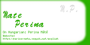 mate perina business card